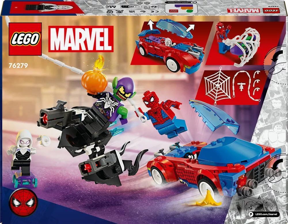 LEGO®MARVEL SUPER HEROES 76279 - LA VOITURE DE COURSE DE SPIDER MAN CONTRE LE BOUFFON VERT VENOMISE