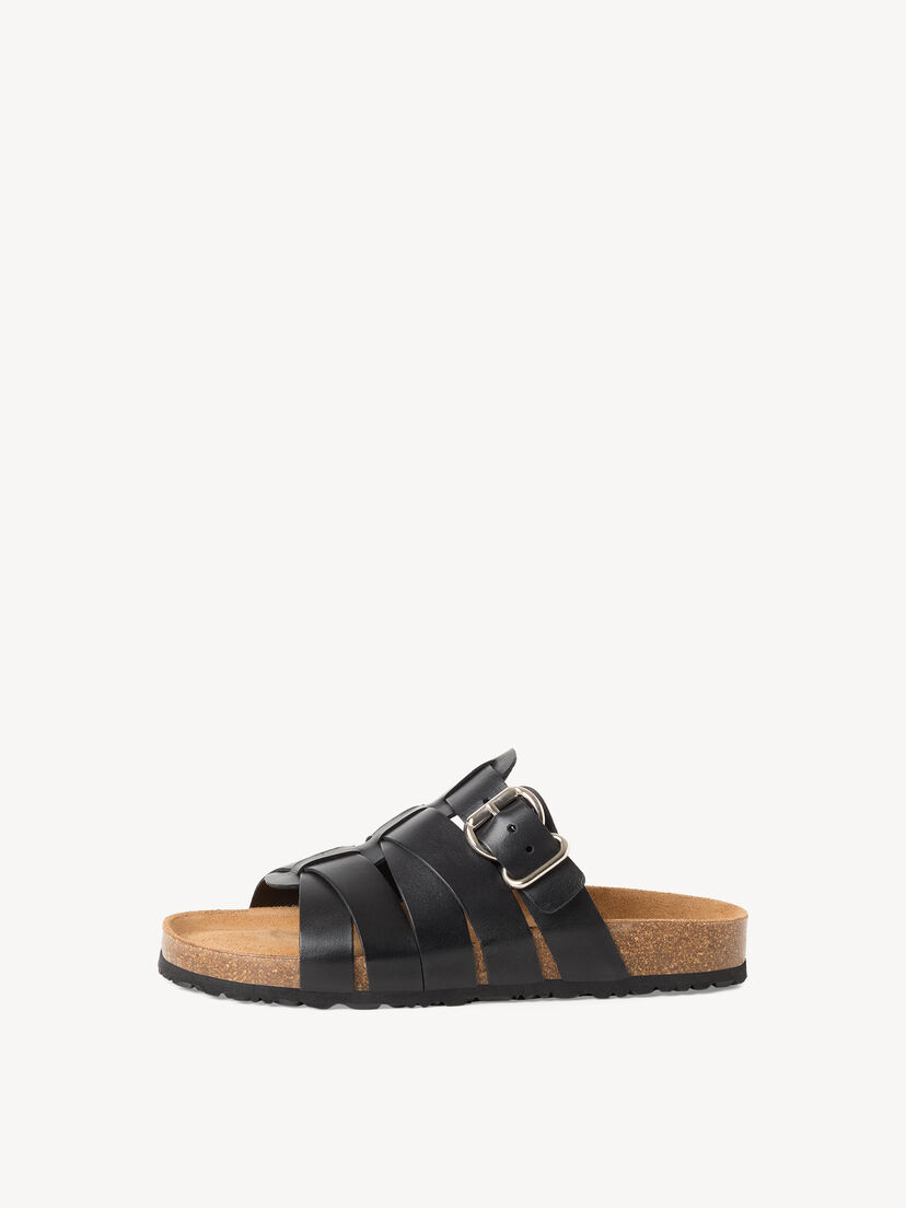 Leren Slipper - zwart