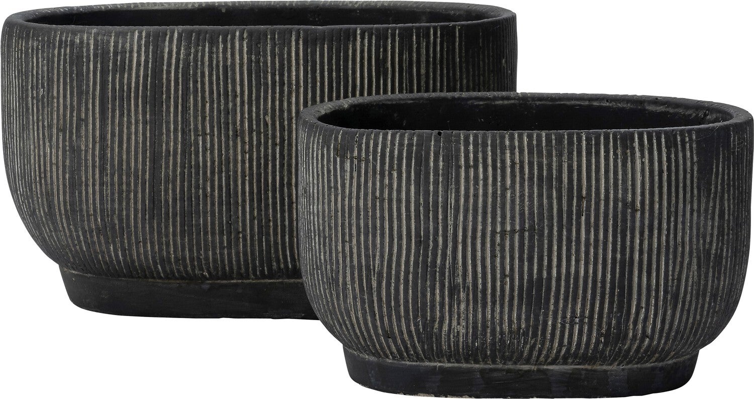 Intratuin bloempot Cort zwart 18 x 12,5 x 11 cm