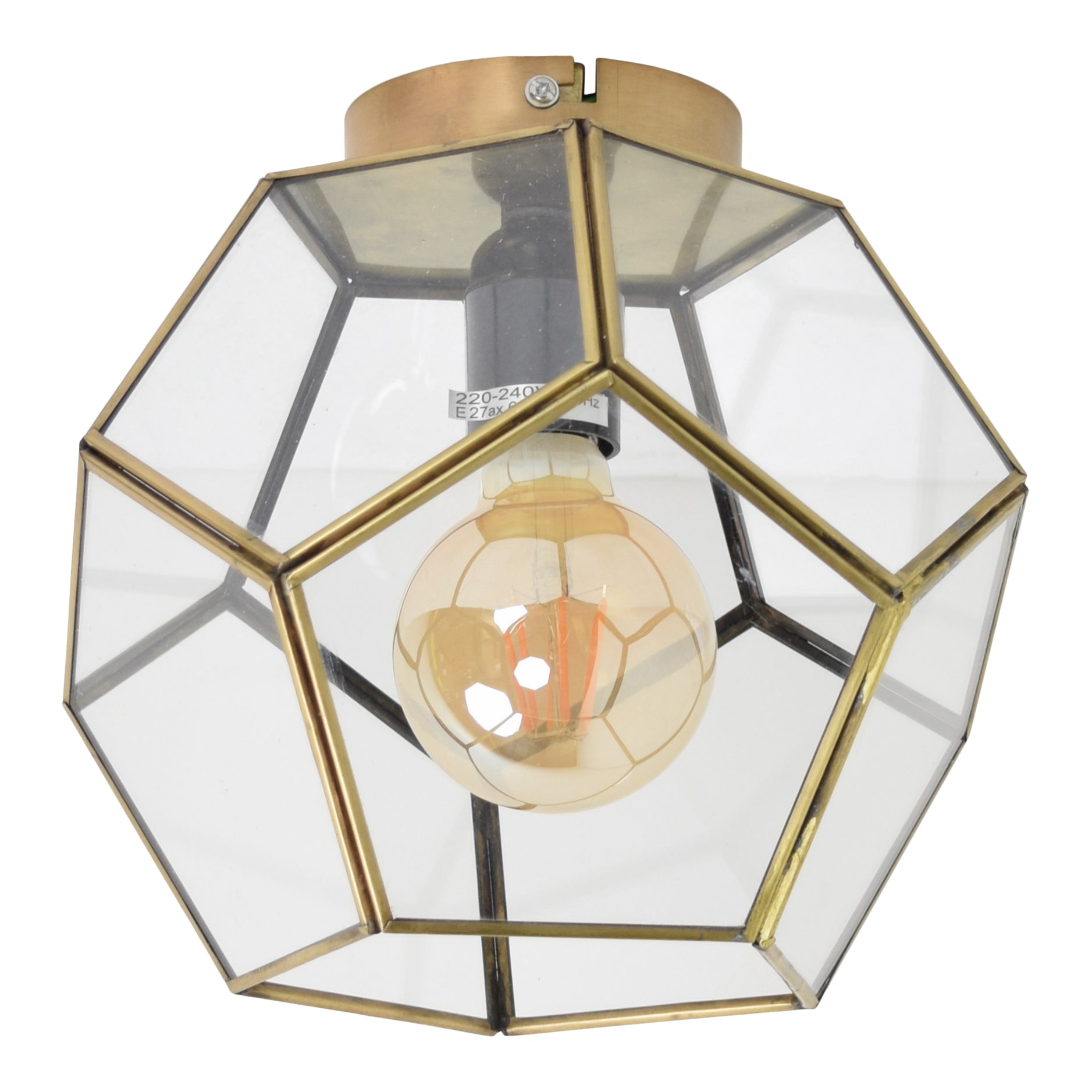 Plafondlamp Geo Ã20 x 20 brass antique