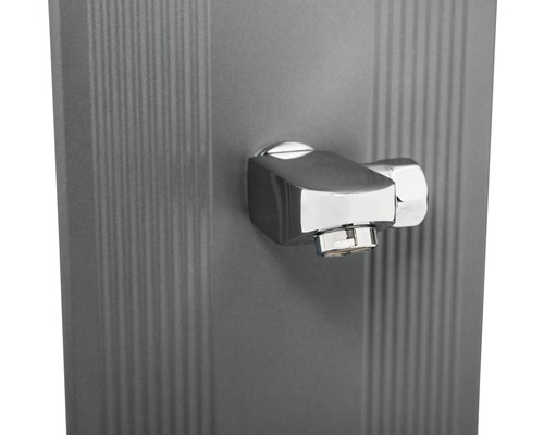 Solar douche slim line deluxe zilver
