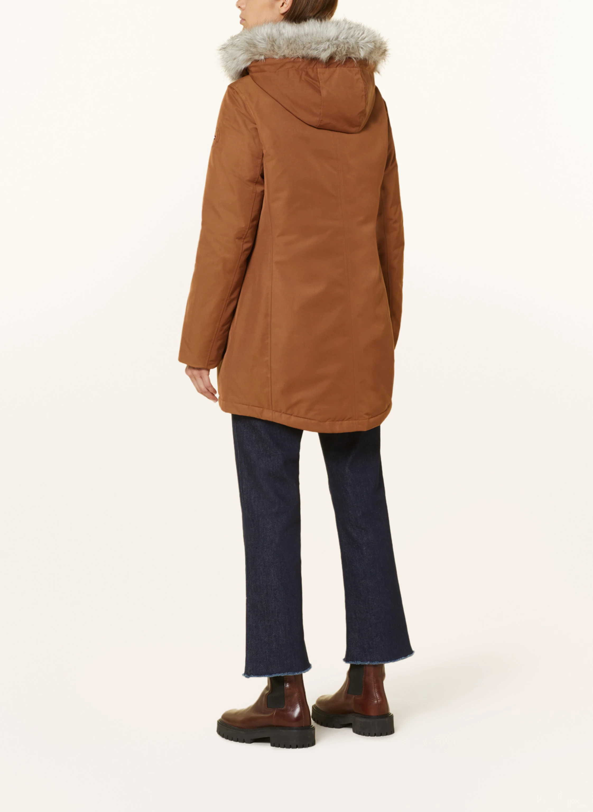 TOMMY HILFIGER Parka mit abnehmbarer Kapuze und Kunstpelz