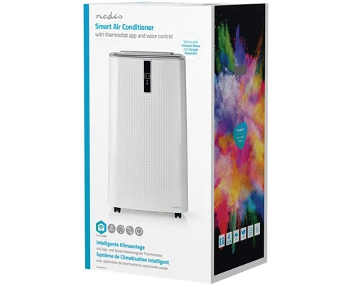 Nedis Bærbar AC | 12 000 BTU | WIFI | Energiklasse A | Fjernkontroll | Timerfunksjon