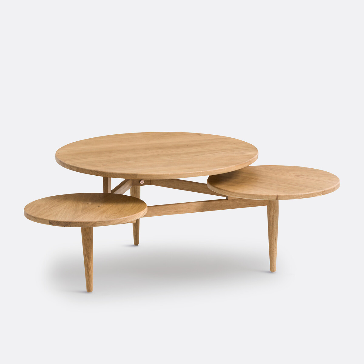 LA REDOUTE INTERIEURS<br>Mesa de centro com 3 tampos em carvalho, Ruben
