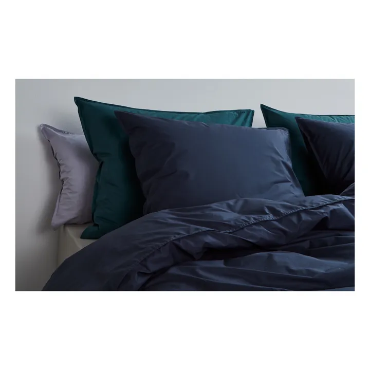 Suite 702 Housse de couette en percale organique | Bleu marine