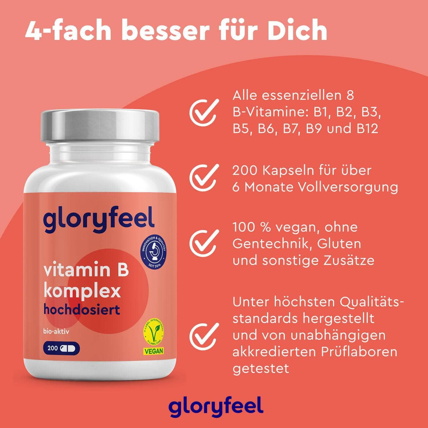 gloryfeel® Vitamin B-Komplex Kapseln
