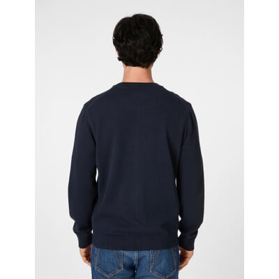 Herren-Strickjacke mit Zip, Navy