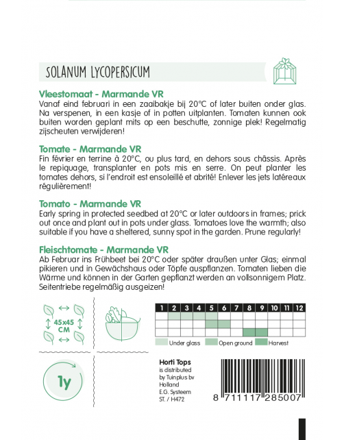 Hortitops Tomaten Marmande Vleestomaat - Groentezaden - 2 g