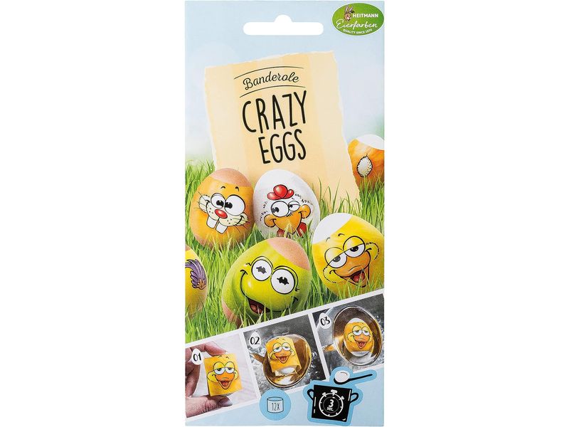 Brauns Heitmann Banderole Crazy Eggs 12 Stück Eierbanderole