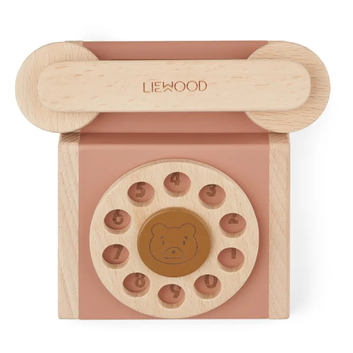 Liewood Téléphone classique Selma en bois | Vieux Rose
