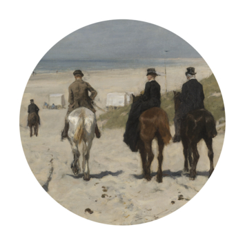Ronde muursticker Morning Ride (dessin 119182)