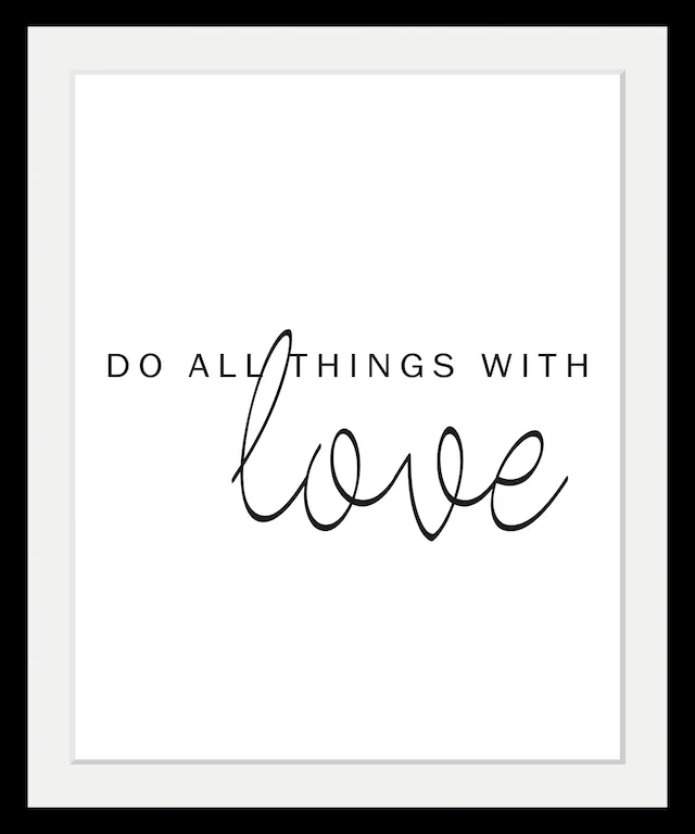 queence Bild »Liebe« Liebessprüche | Motivationsbilder | Schriftzug | Schwarz-Weiss HD Premium Poster-Druck inkl. Holzrahmen