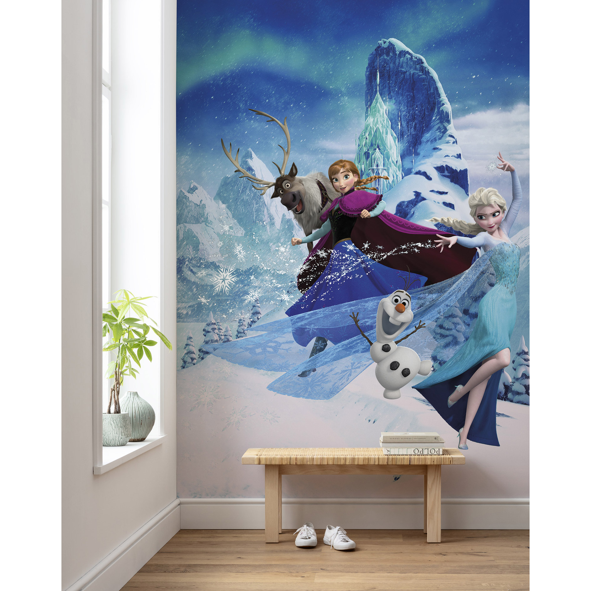 Vlies Fototapete FROZEN ELSAS MAGIC - blau - 200x280 cm