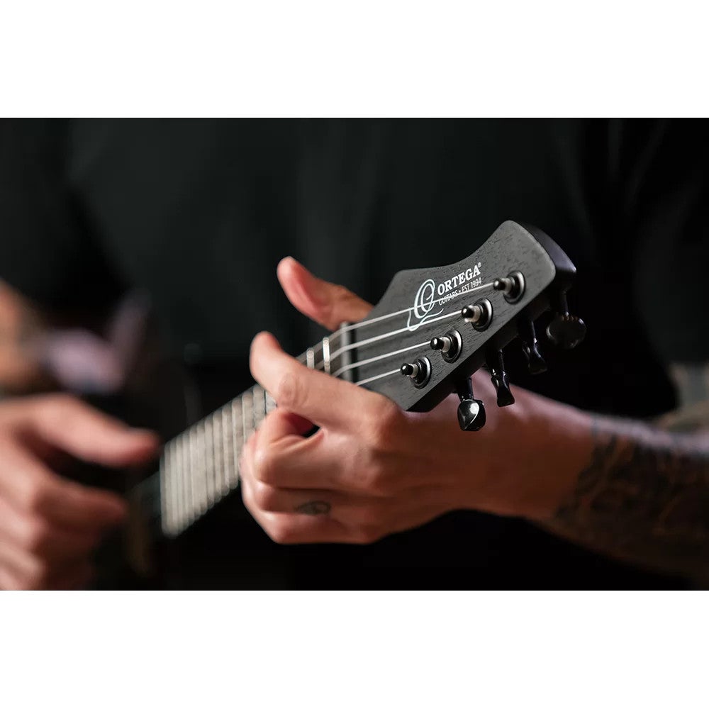 Ortega RUHZ-CE-SBK Horizon Series Concert Ukulele Black elektrisch-akoestische concert ukelele
