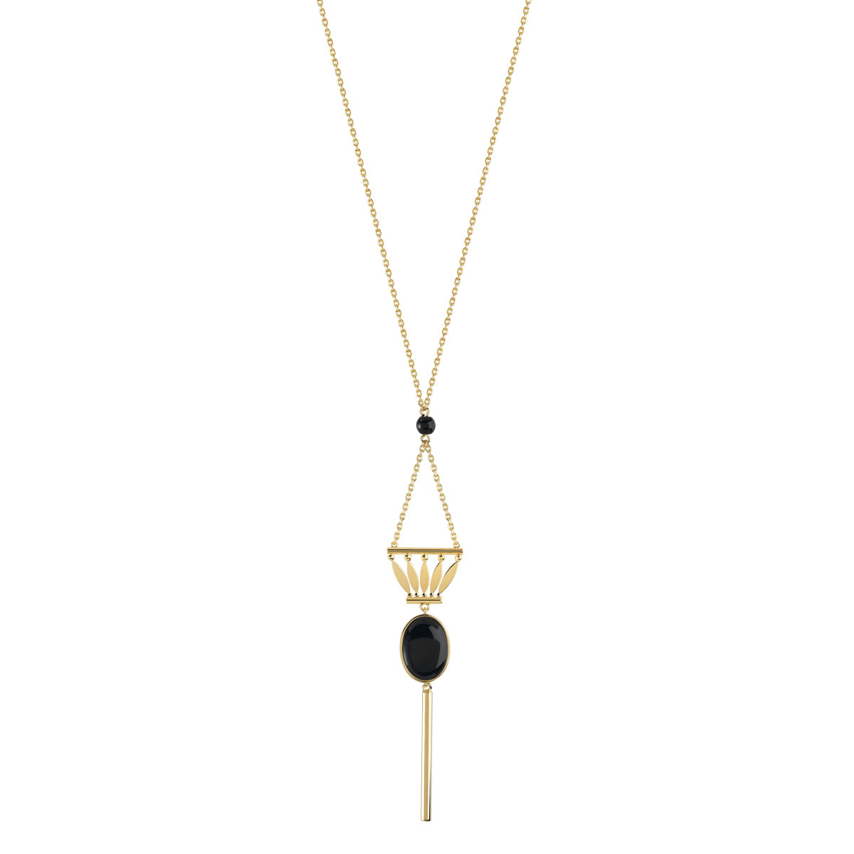 Collier doré acrylique