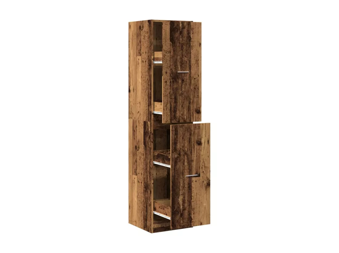 Armoire d'apothicaire vieux bois 40x41x174,5 cm bois ingénierie
