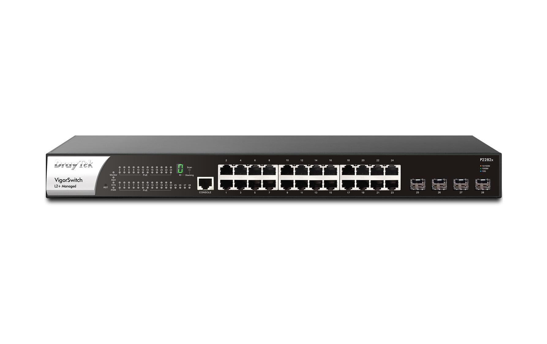 PoE Switch VigorSwitch P2282x 28 Port<br>28-Port L2+ Managed 10G PoE Switch