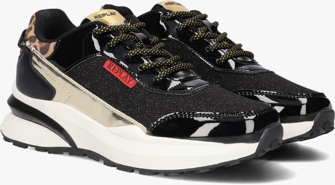 REPLAY zwarte replay lage sneakers athena jr