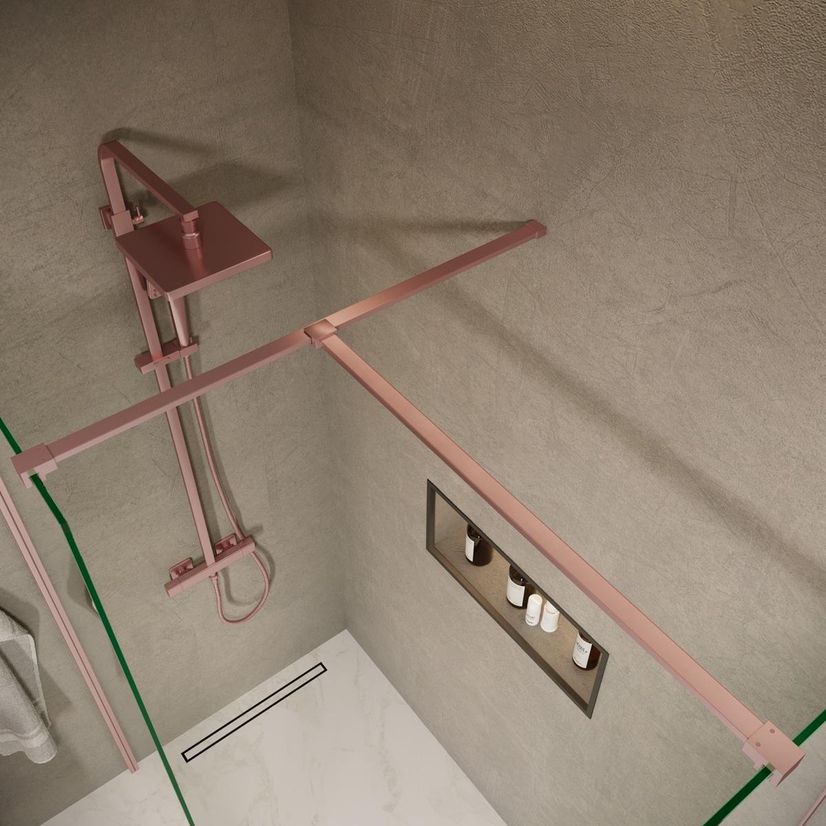 Saniclear Copper stabilisatiestang 100cm geborsteld koper