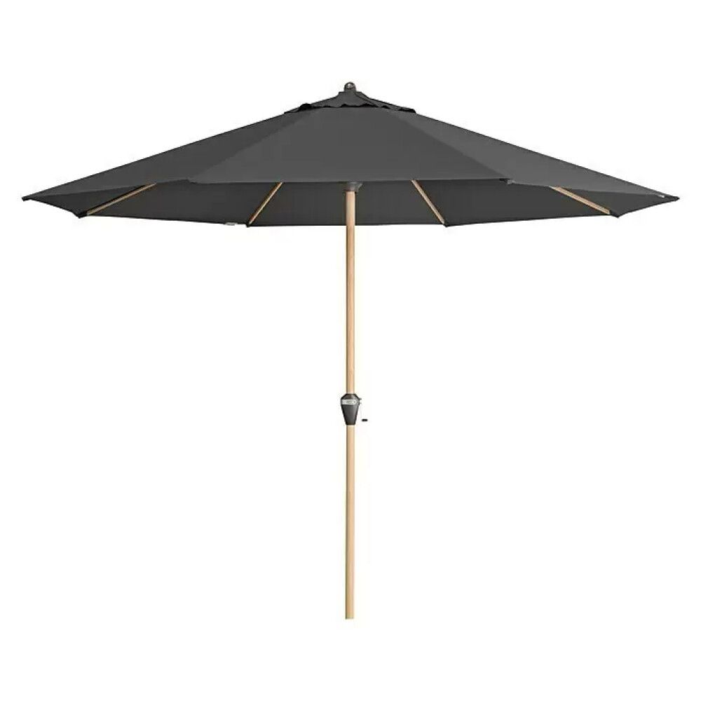 PARASOLL DOPPLER ALU WOOD ULTRA Ø350CM SVART