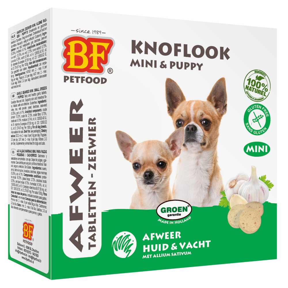 BF Petfood Hondensnoepjes Anti-Vlo Knoflook - Zeewier Mini100 stuks