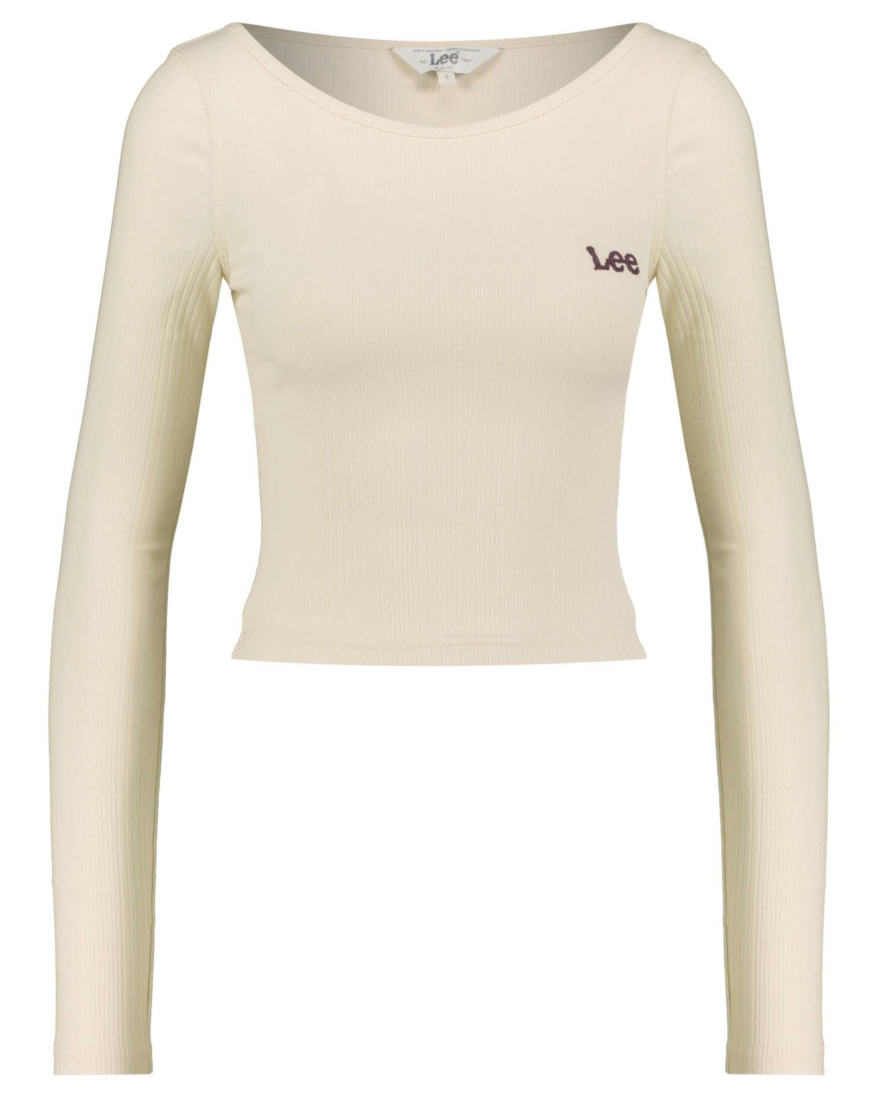 Lee| Damen Longsleeve CROPPED ULTRA SLIM TEE ECRU