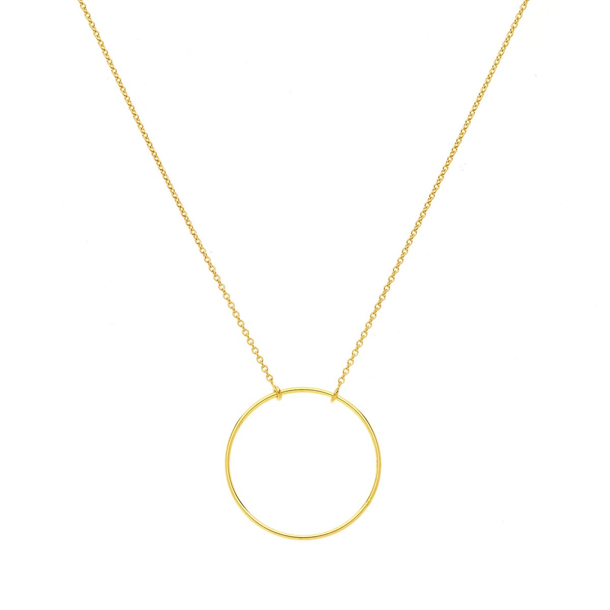 Collier cercle or jaune 18 carats 20 mm