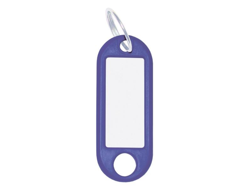 WEDO Schlüsselanhänger 18 mm mit Ring, Blau, 100 Stück Schlüsselanhänger