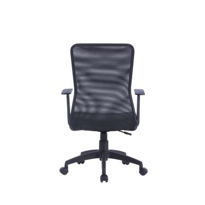Fauteuil de bureau SENAS - accoudoirs fixes - noir