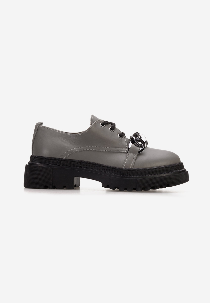Chaussures casual femme en cuir gris Vorea