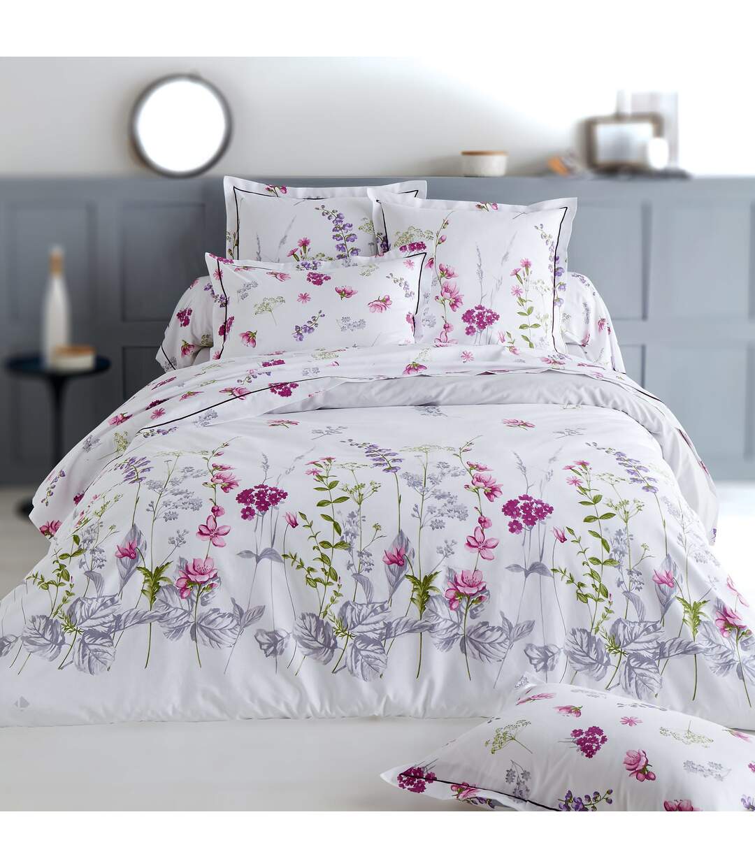 Housse de couette 200x200 cm coton PRETTY blanc
