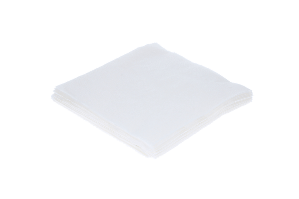 Servet 1 laags 1/4 vouw 33x33cm wit BIO 3,9 KG