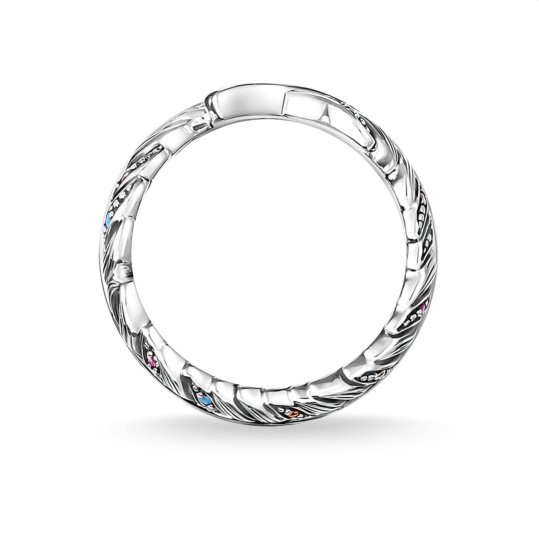 Thomas Sabo Sterling Silver Glam & Soul Damenring Feder Silber