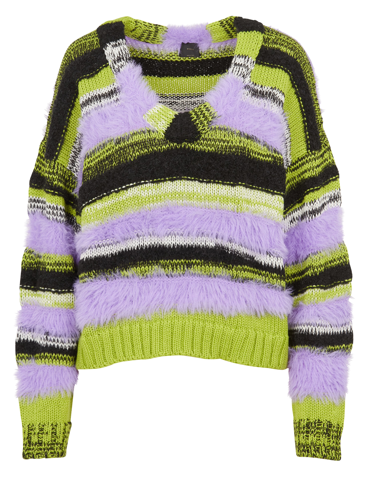 ALALUNGA - Pull ample col V texturé | Multicolore