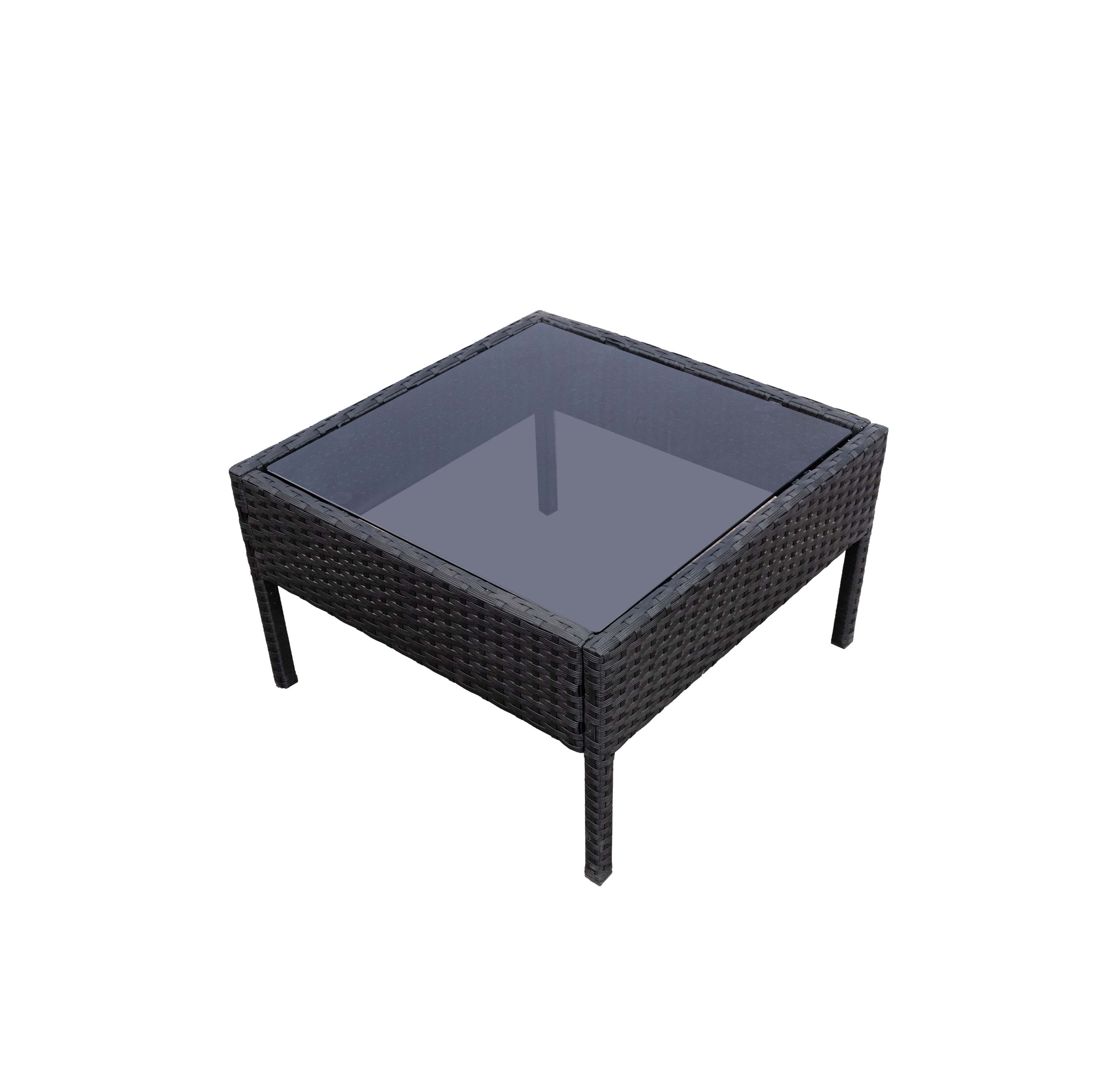 Rattanlounge BARI schwarz/anthrazit