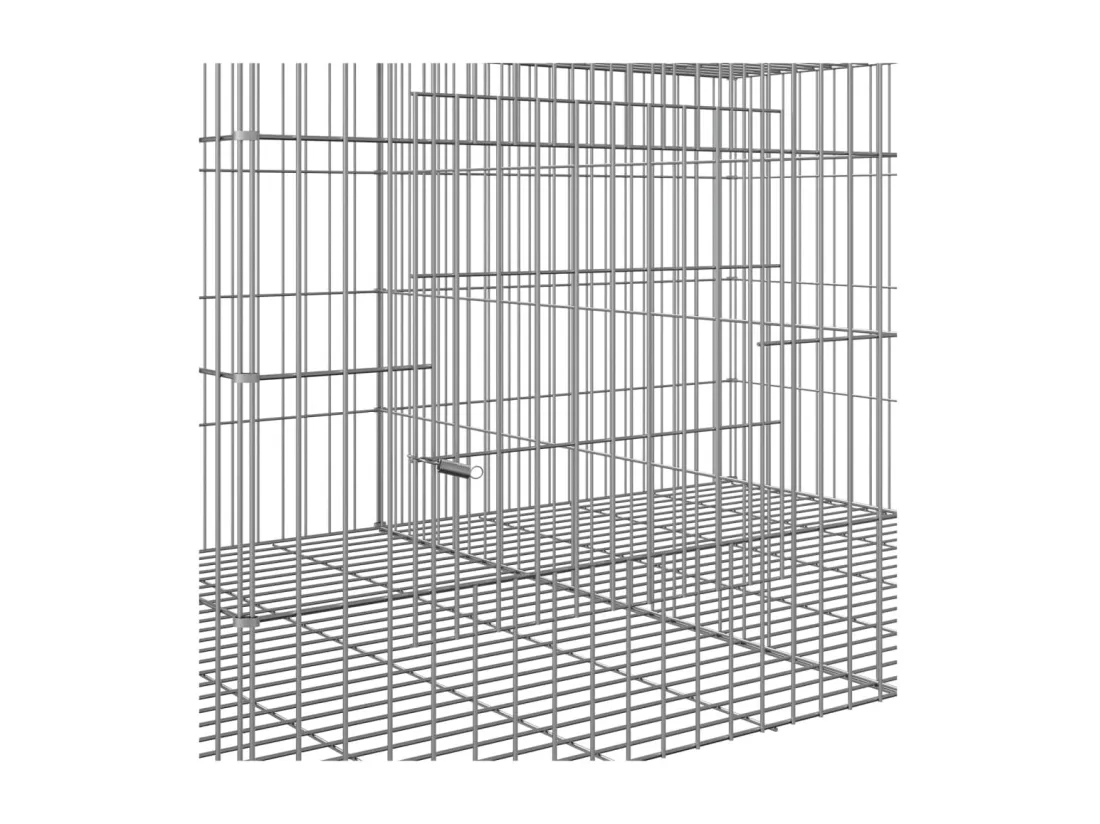 Cage à lapin 3 panneaux 163x79x54 cm Fer galvanisé