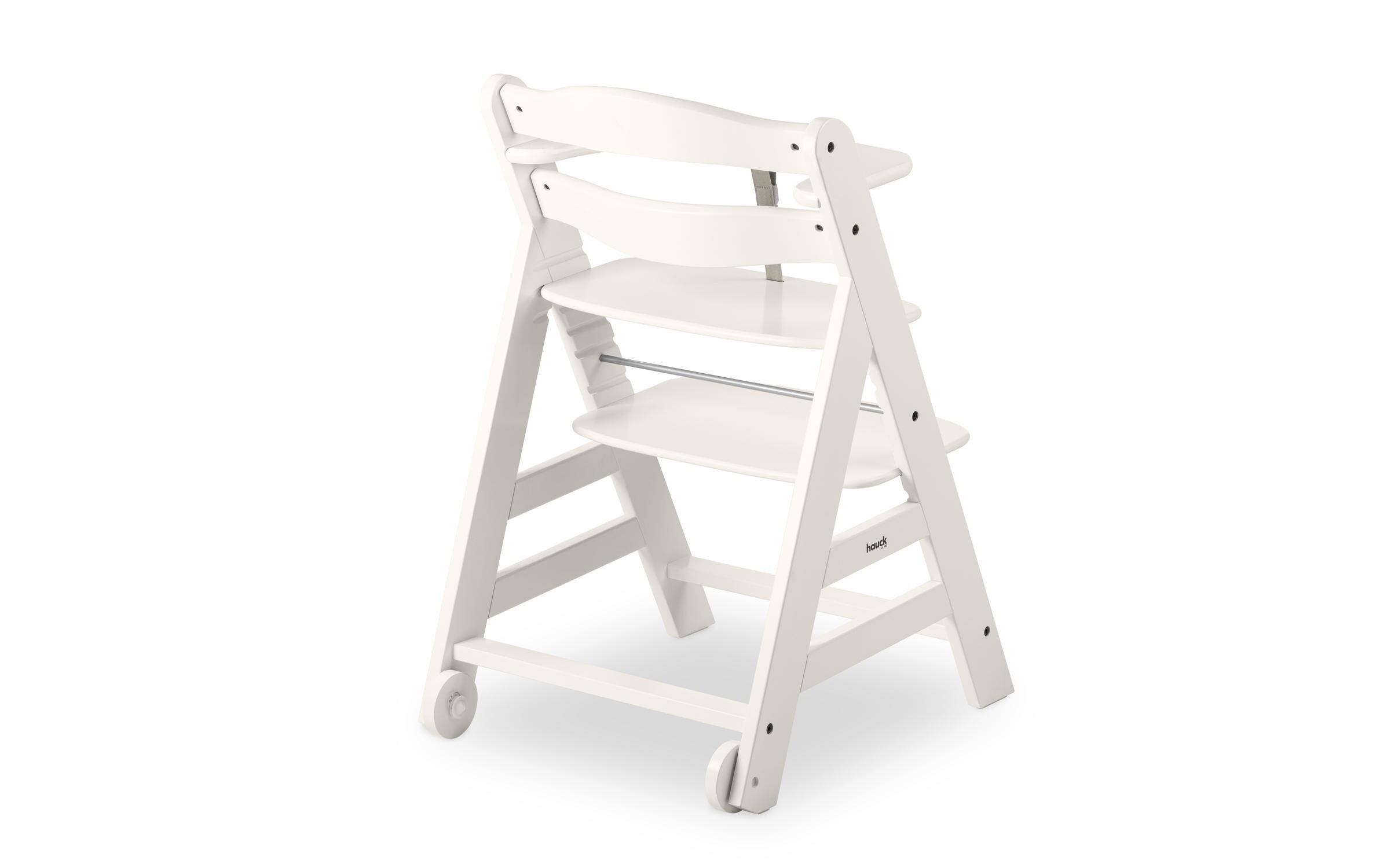 Treppenhochstuhl Beta+ White<br>Kippsicheres und mitwachsendes Holzhochstuhlset
