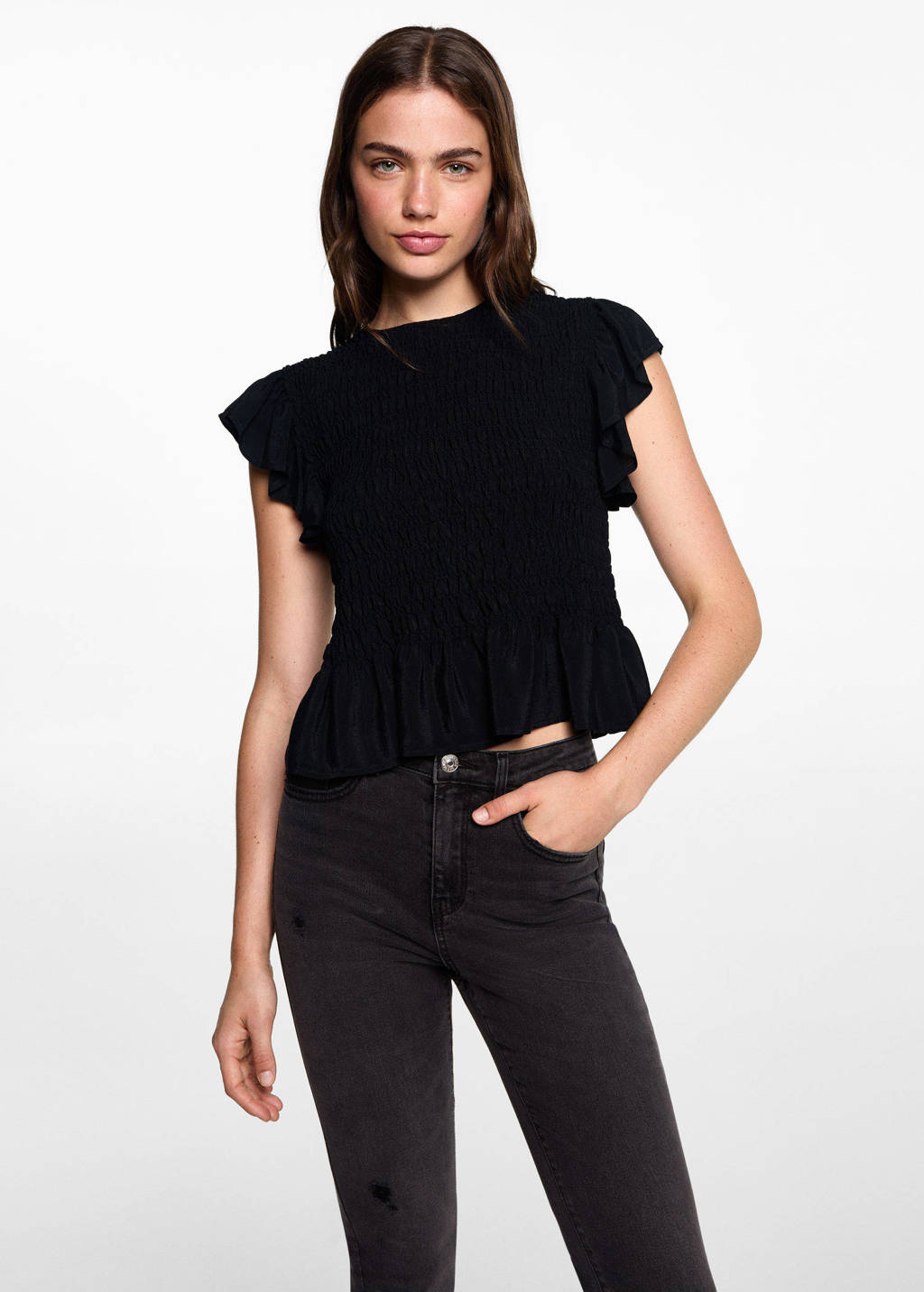 MANGO TEEN flared jeans changeant grijs