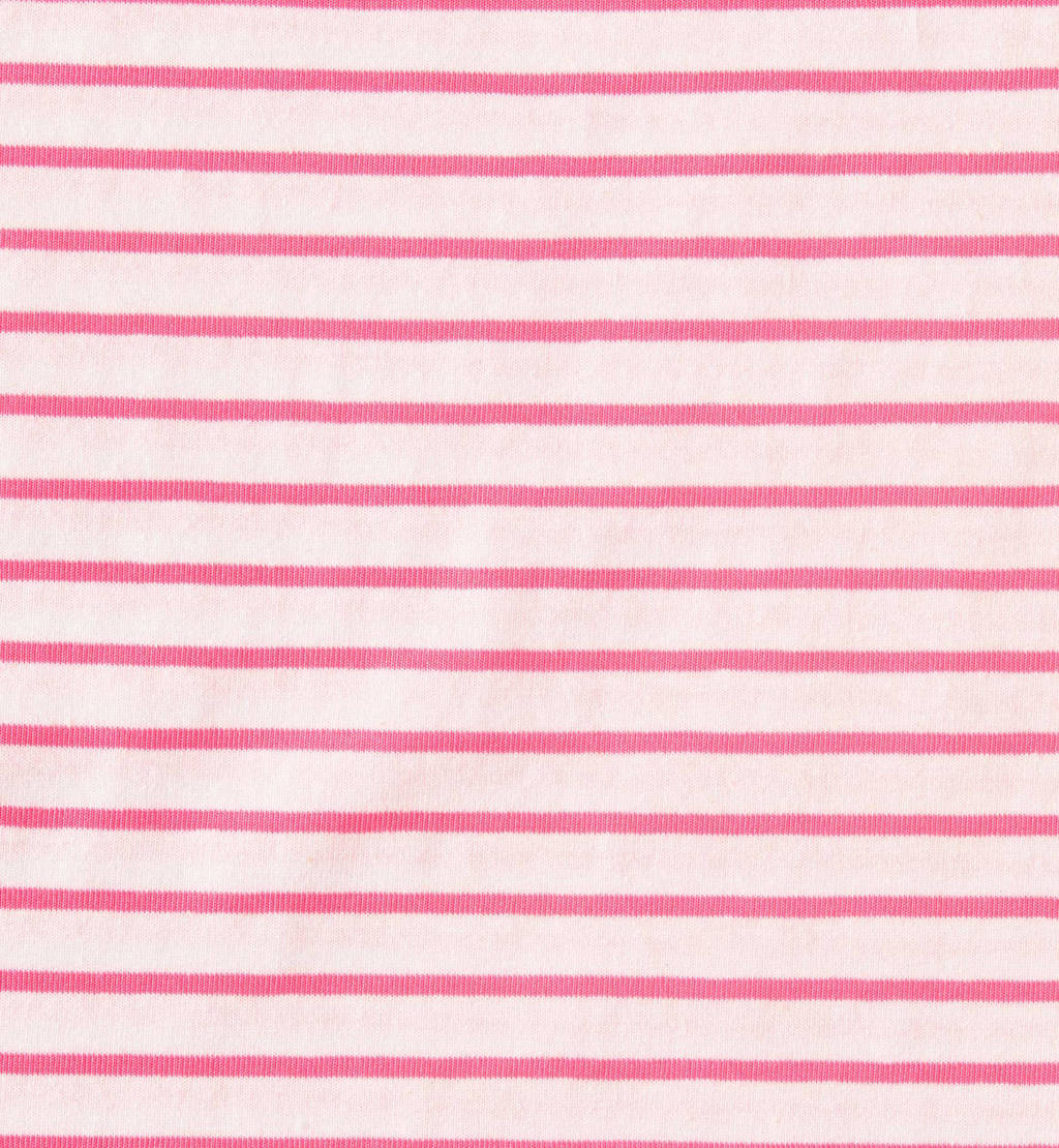 Little Label gestreepte shortama van katoen roze/wit