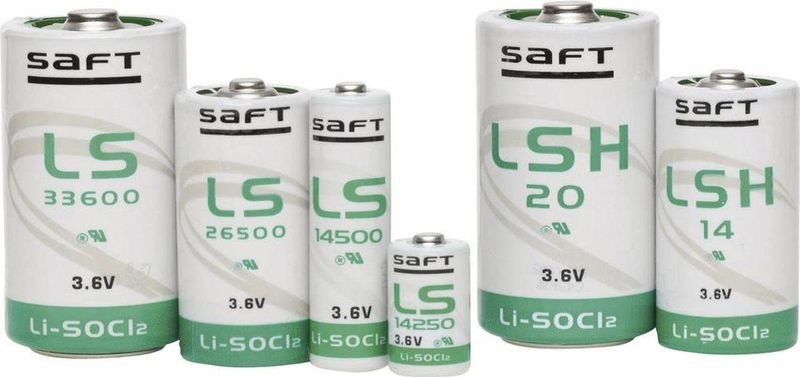Saft - LS14500 - AA Batterij - 3.6V - 2600 mAh - Li-SOCl2