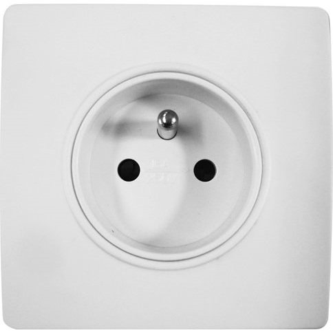 Prise 2P+T - 16A - borne-auto - blanc