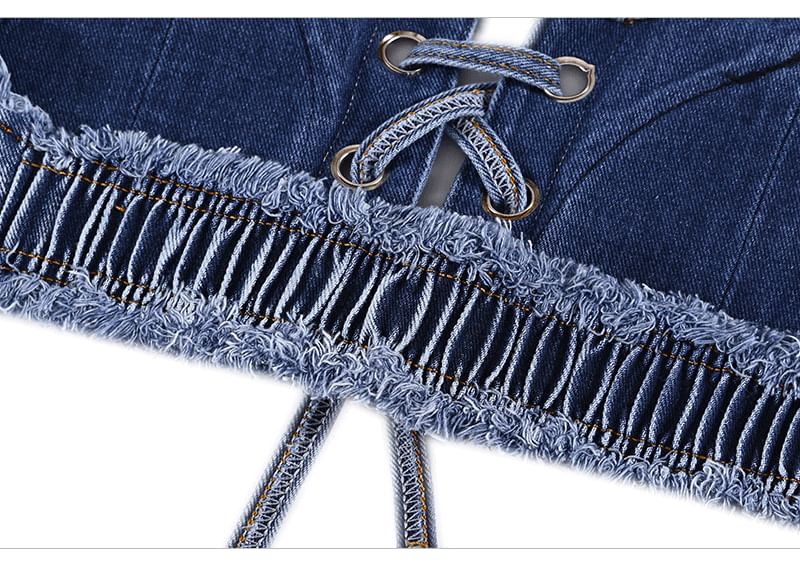 SPUCIKLEI - Gewassen denim bikiniset