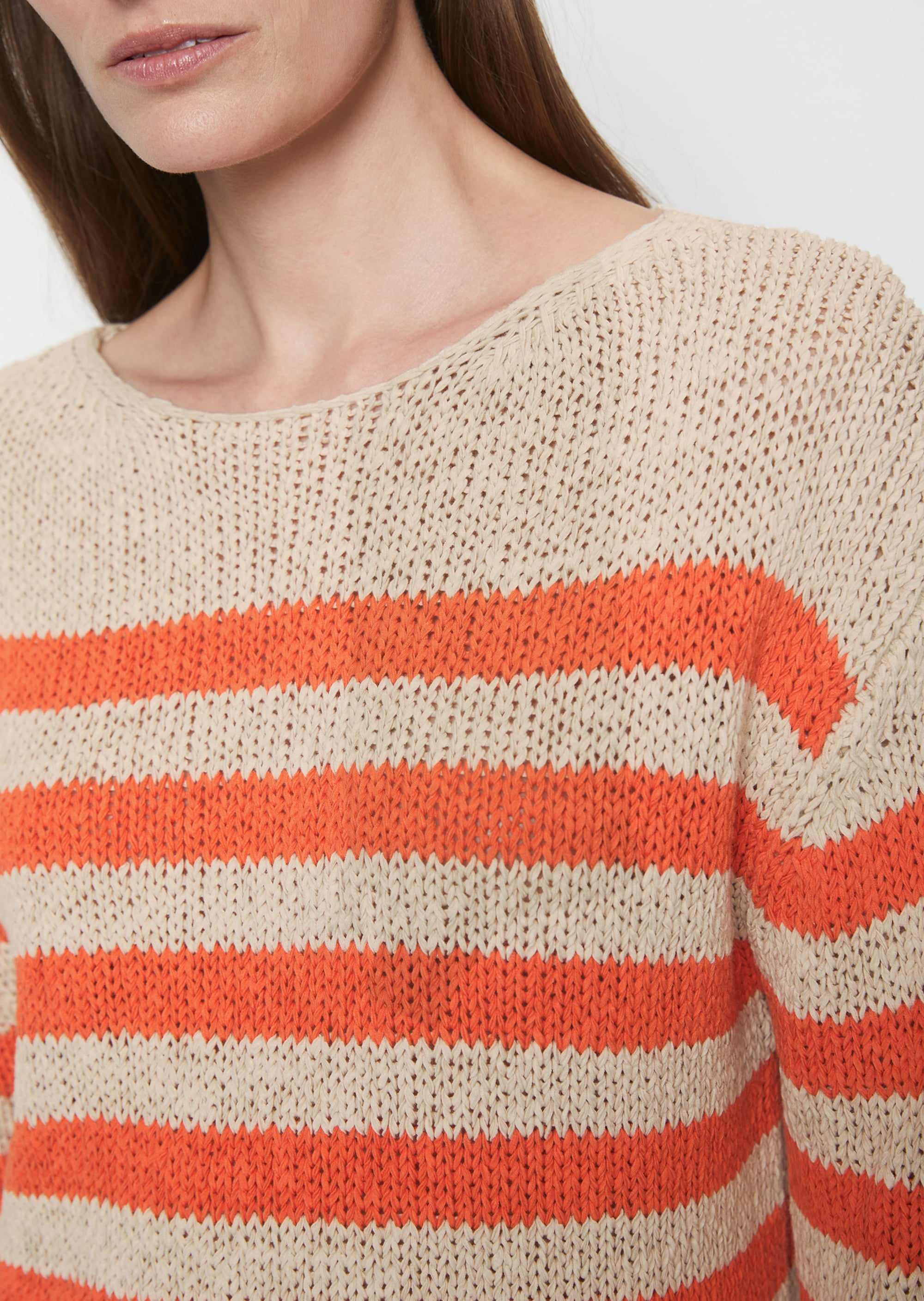 Gestreifter Pullover looseaus Organic Cotton-Mix