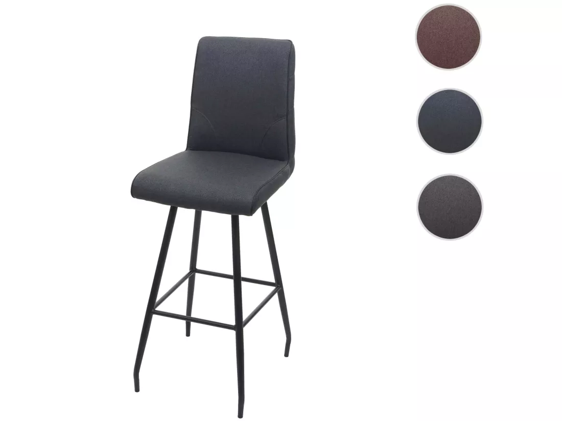 Tabouret de bar MCW-H72 pivotant, gris foncé