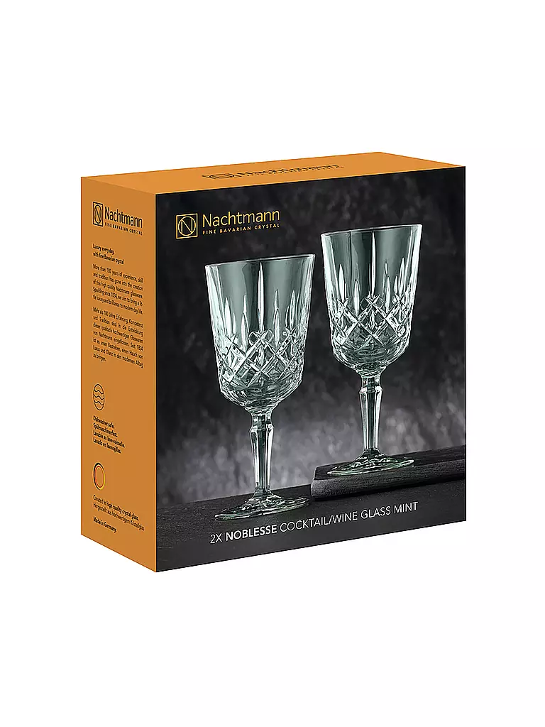 NACHTMANN Cocktail- / Weinglas 2er Set 355ml NOBLESSE Mint mint