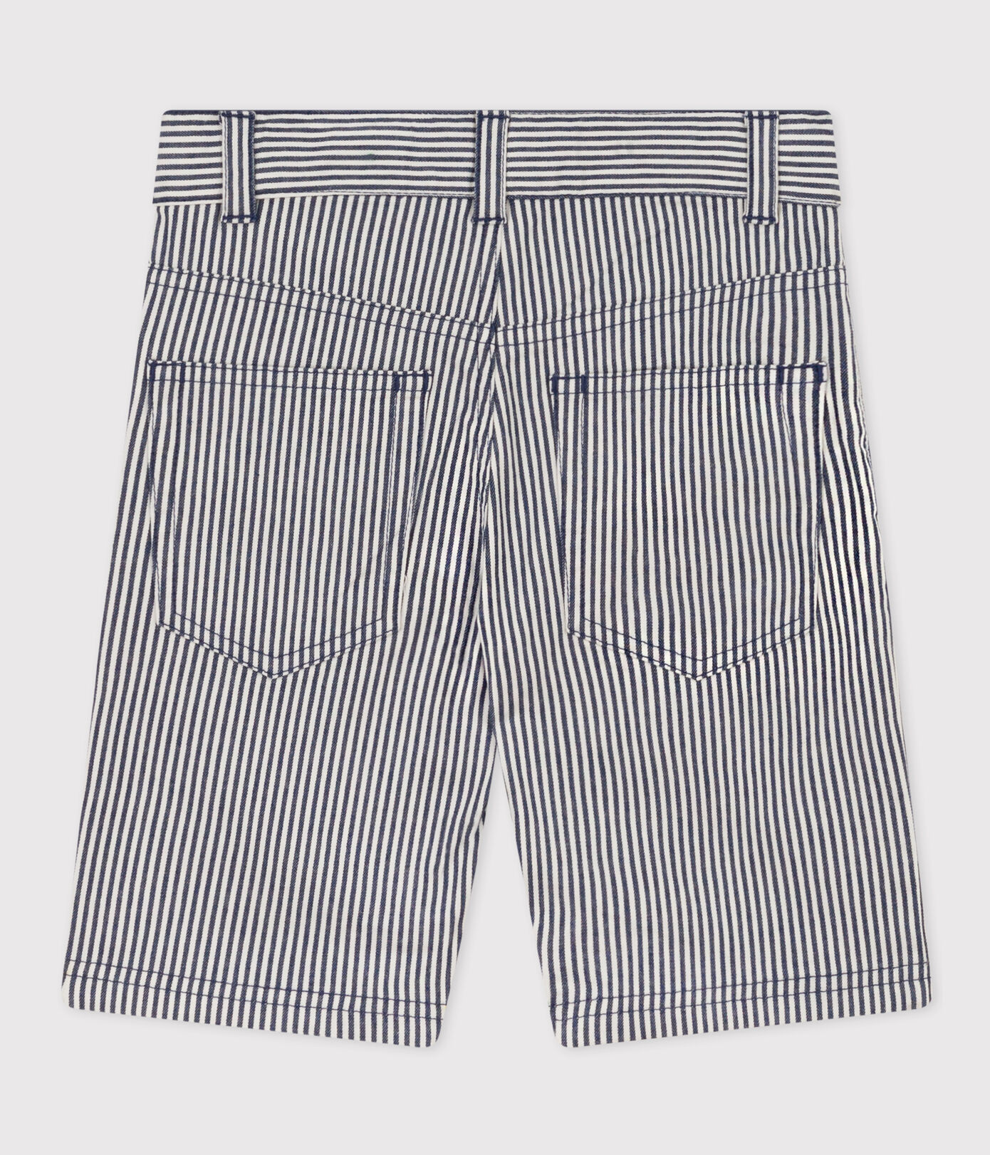 Bermuda en toile de coton rayé enfant garçon