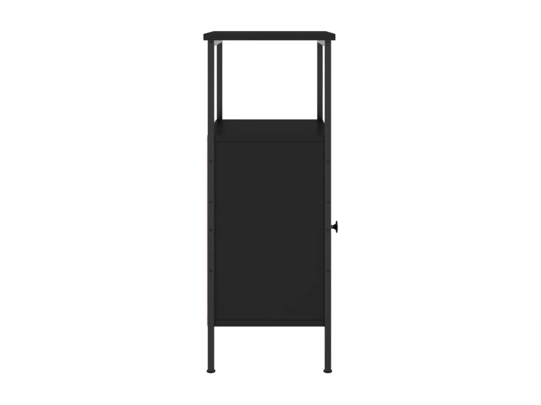 Tables de chevet 2 pcs noir 41x31x80 cm bois d’ingénierie