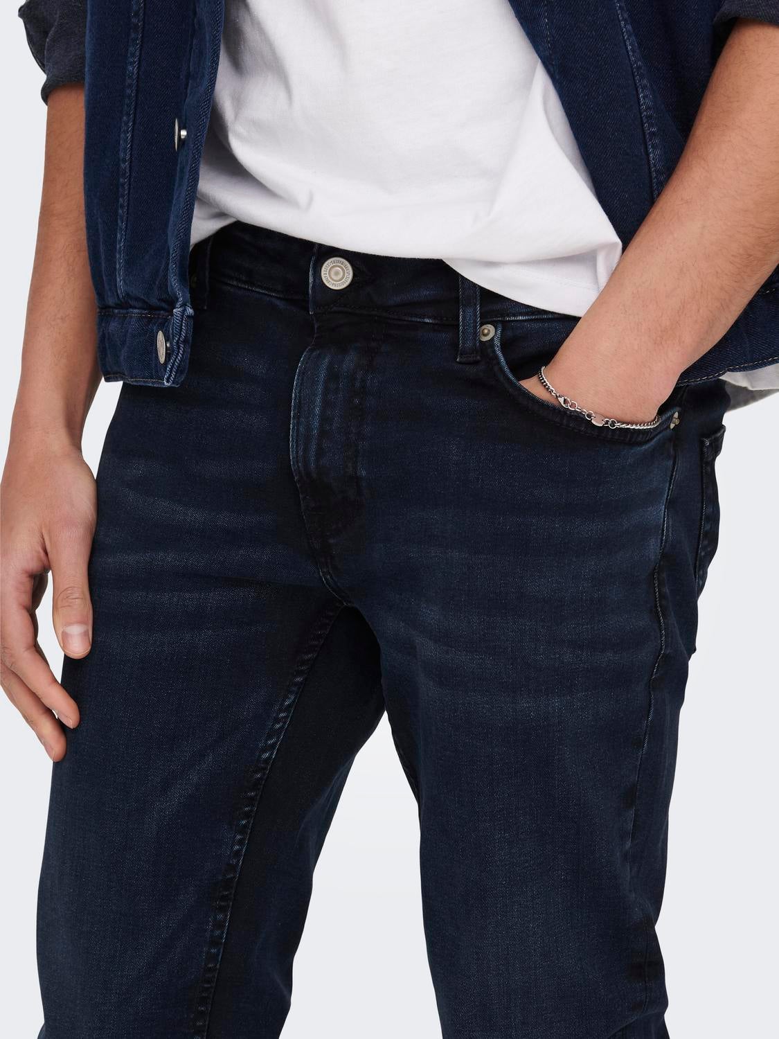 ONSLOOM Slim Fit Jeans Blue Black Denim