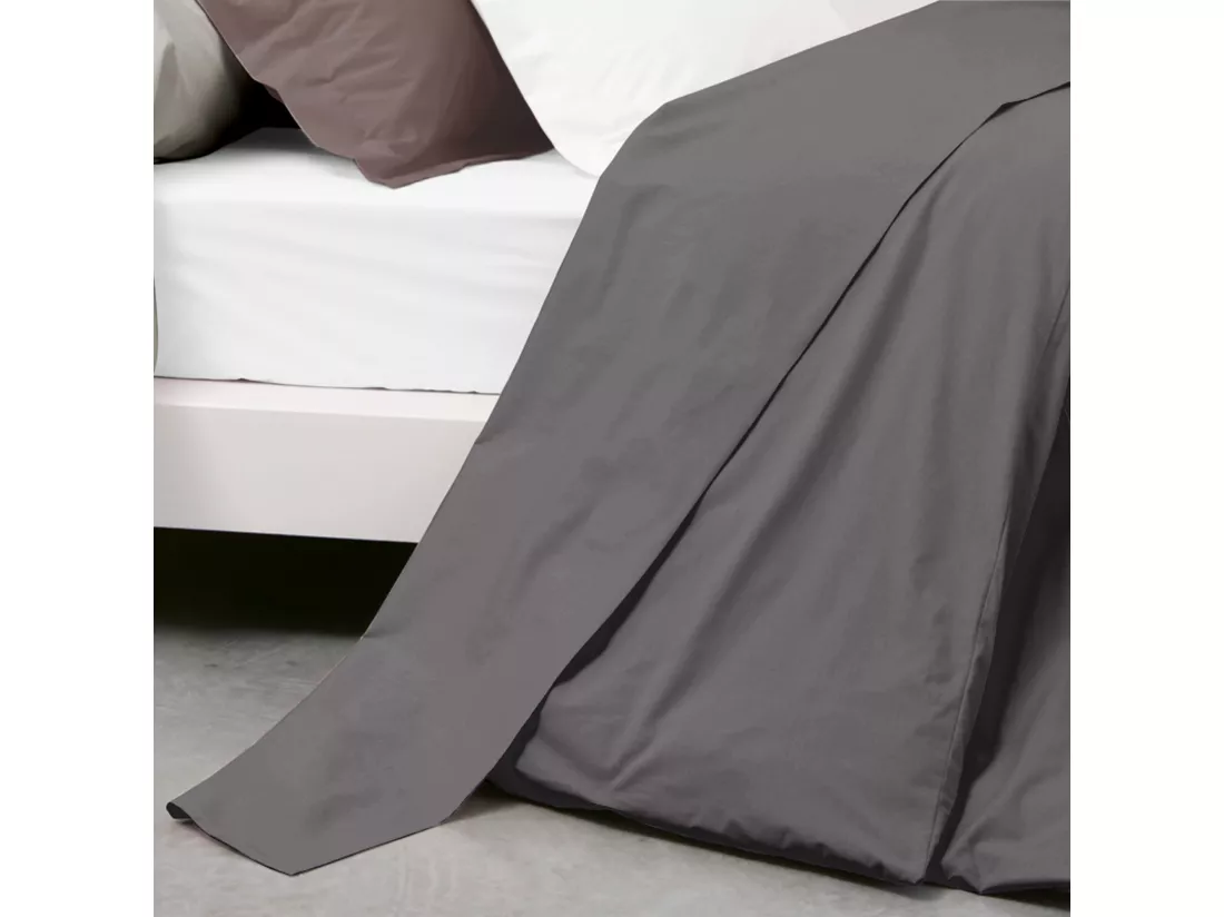 Drap plat uni 240x310 cm coton ALTO Manhattan
