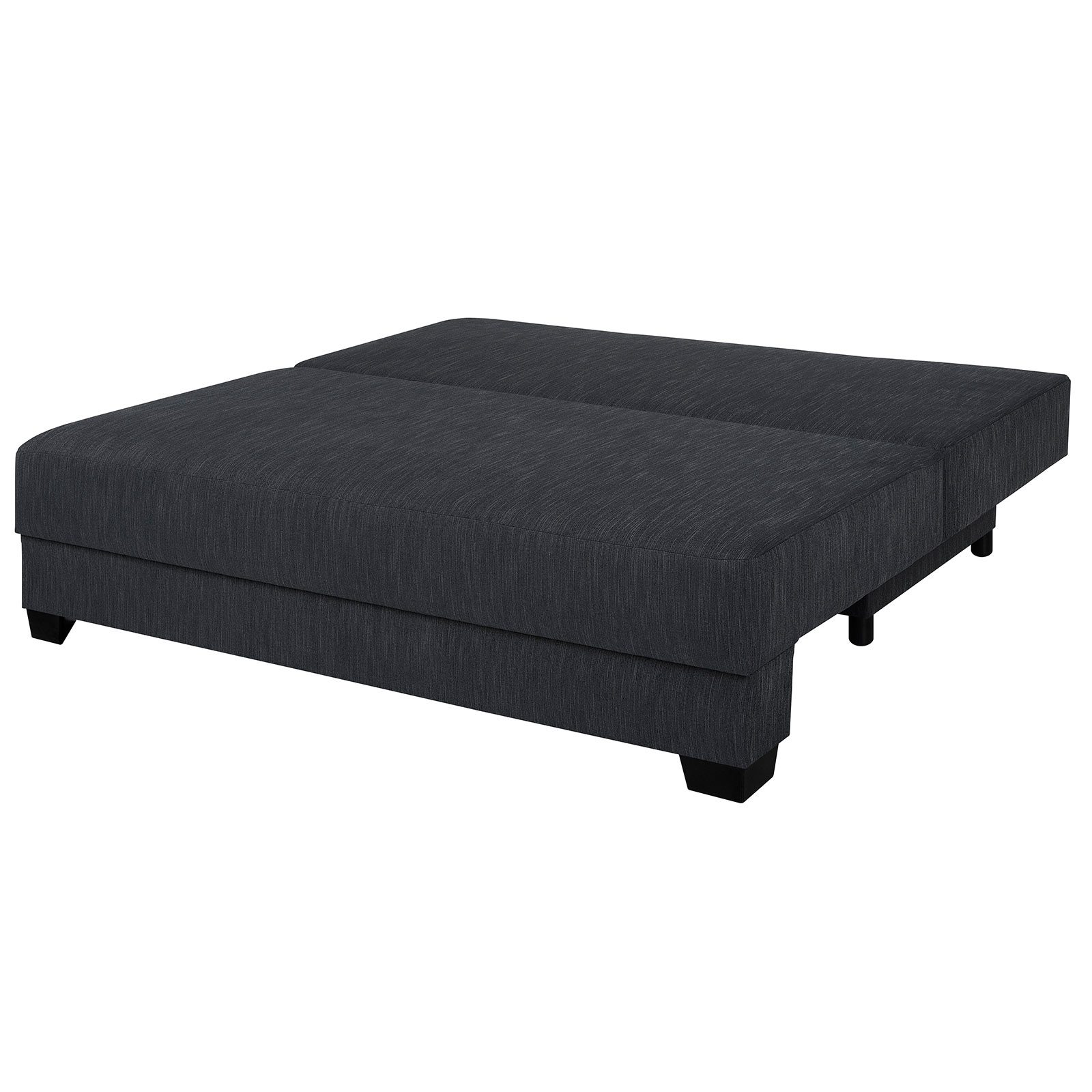 Boxspringsofa - schwarz - Dauerschläfer - mit Staukasten